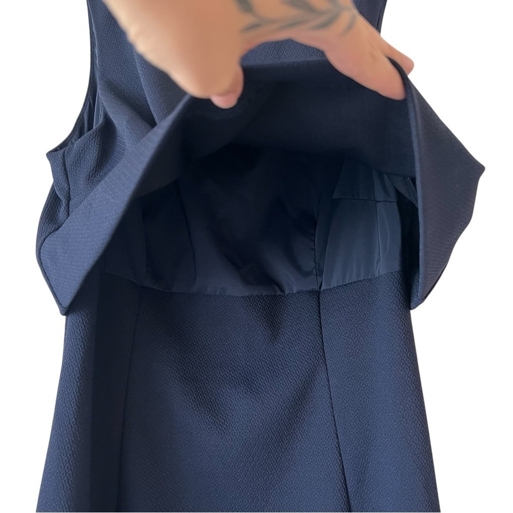 Trina Turk Navy Shalay Ponte Textured Dress Size 6 - Picture 4 of 10